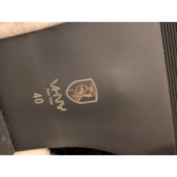 Women's VHNY Color Block Faux Fur Slippers US 10 Cream Black - Picture 3 of 11